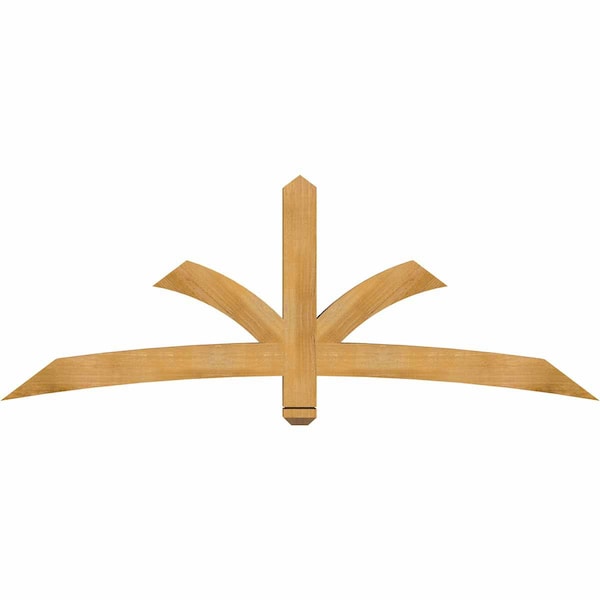 Ekena Millwork Davenport Rough Sawn Timber Gable Bracket, Western Red Cedar, 72"W x 27"H x 4"D x 4"F, 9/12 Pitch GBW072X27X0404DAV00RWR - main
